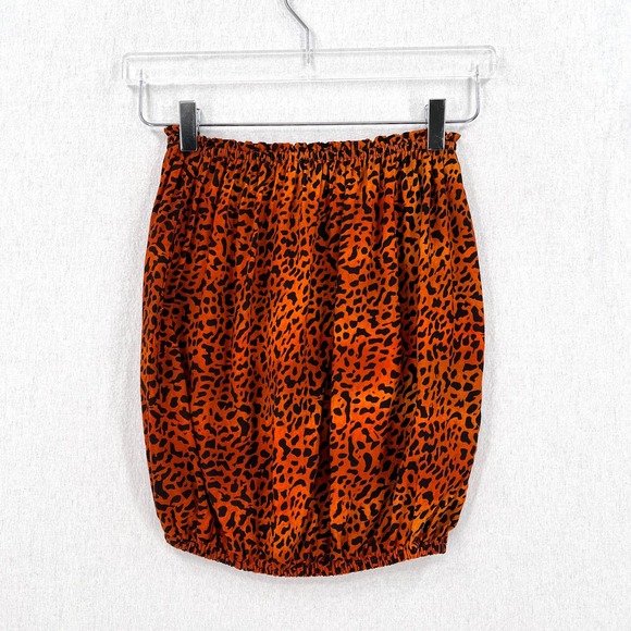 INDAH Gemma Tube Top Womens Small Medium Orange Black Cheetah Animal Print NWT - Picture 6 of 16